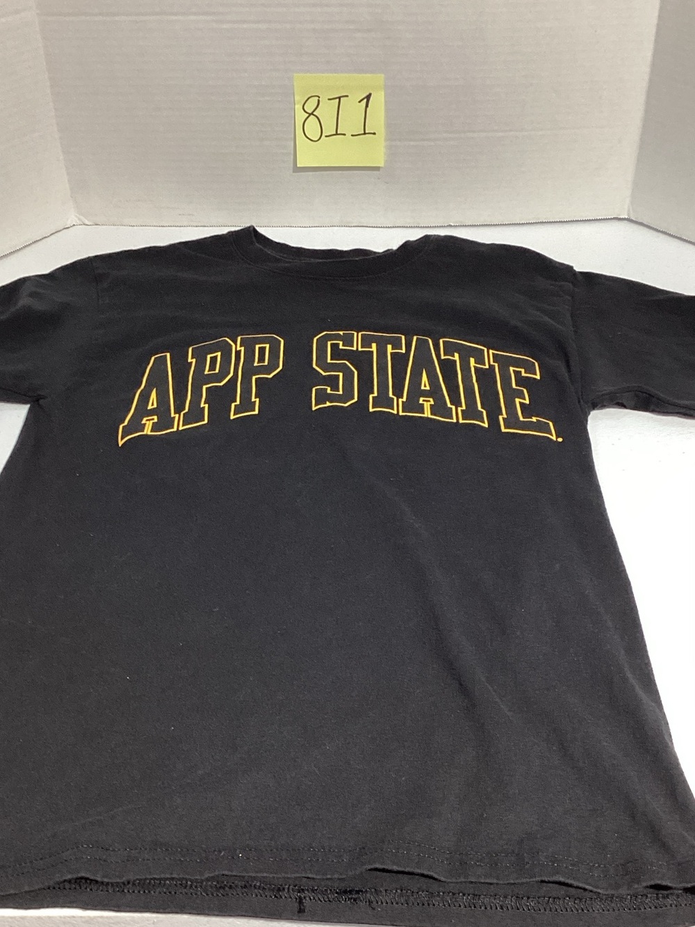 Champion Black Short-Sleeve Tee with Gold 'APP STATE' Arch - Picture 1 of 3